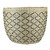 12" Natural Brown and Black Woven Lattice Seagrass Basket - IMAGE 1