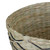 12" Natural Brown and Black Woven Lattice Seagrass Basket - IMAGE 5