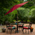 9ft Outdoor Patio Market Umbrella with Hand Crank and Tilt, Burgundy - IMAGE 3