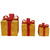 Set of 3 Gold and Red Gift Boxes with Bows Lighted Christmas Outdoor Decorations - IMAGE 4