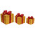 Set of 3 Gold and Red Gift Boxes with Bows Lighted Christmas Outdoor Decorations - IMAGE 5