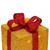 Set of 3 Gold and Red Gift Boxes with Bows Lighted Christmas Outdoor Decorations - IMAGE 6