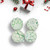 Harlequin Christmas Glass Ball Ornaments - 4" (100mm) - Mint Green - 4ct - IMAGE 3