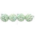 Harlequin Christmas Glass Ball Ornaments - 4" (100mm) - Mint Green - 4ct