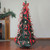 Pre-Lit Red Plaid Pre-Decorated Pop-Up Artificial Christmas Tree - 6' - Multicolor Lights - IMAGE 1