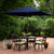 10ft x 6.5ft Outdoor Patio Market Umbrella with Hand Crank, Navy Blue - IMAGE 2