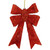 23" Lighted Sparkling Red Sisal Double Bow Outdoor Christmas Decoration - IMAGE 1