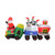 6.5' Red and Green Inflatable Santa and Penguins on Train Lighted Outdoor Christmas Decoration - IMAGE 2