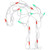 LED Candy Cane Window Silhouette Christmas Decoration - 12" - Multicolor Lights - IMAGE 4