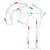 LED Candy Cane Window Silhouette Christmas Decoration - 12" - Multicolor Lights - IMAGE 2