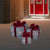 Set of 3 Silver Tinsel Lighted Gift Boxes with Red Bows Outdoor Christmas Decorations - IMAGE 2