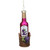 6.25" Pink and Brown Wine Bottle Hanging Christmas Ornament - IMAGE 1