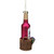 6.25" Pink and Brown Wine Bottle Hanging Christmas Ornament - IMAGE 2