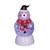 7.5" LED Lighted Color-Changing Snowman with Santa Hat Snow Globe Christmas Figure - IMAGE 1
