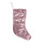 17.5" Pink and White Shiny Sequins Hanging Christmas Stocking - IMAGE 1
