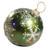 18" LED Lighted Green Jeweled Commercial Grade Christmas Ball Ornament with Snowflake - IMAGE 2