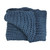 Navy Blue Traditional Cable Knit Plush Throw Blanket 50" x 60" - IMAGE 1