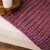 Cable Knit Plush Throw Blanket - 50" x 60" - Orchid Purple - IMAGE 3