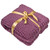 Cable Knit Plush Throw Blanket - 50" x 60" - Orchid Purple - IMAGE 2