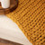 Cable Knit Plush Textured Throw Blanket - 50 x 60 - Mustard Yellow - IMAGE 3