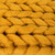 50 x 60 Cable Knit Plush Textured Throw Blanket - Mustard Yellow