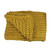 Golden Mustard Cable Knit Plush Throw Blanket 50 x 60 - IMAGE 1