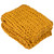 Cable Knit Plush Textured Throw Blanket - 50 x 60 - Mustard Yellow - IMAGE 2