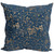 17" Navy Blue and Gold Foil Crackle Square Velvet Throw Pillow - IMAGE 1