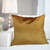 18" Solid Golden Mustard Plush Velvet Square Throw Pillow with Piped Edging - IMAGE 2