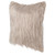Textured Faux Fur with Suede Throw Pillow  - 17" x 17" - Beige Taupe and White - IMAGE 4