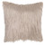 Textured Faux Fur with Suede Throw Pillow  - 17" x 17" - Beige Taupe and White - IMAGE 2