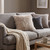 Textured Faux Fur with Suede Throw Pillow  - 17" x 17" - Beige Taupe and White - IMAGE 1