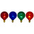 Pack of 4 Transparent Multi-Color G50 Globe Christmas Replacement Bulbs - IMAGE 1