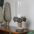 13" Rustic Acorn and Pinecone Tree Pillar Candle Holder with Glass Case - IMAGE 3