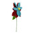 16" Bohemian Blue and Red Pointed Flower Christmas Spray - IMAGE 2