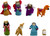 Pack of 8 Red and Purple Plush Christmas Nativity Figurines 5.5" - IMAGE 2