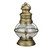 10” Golden Antique Style Weathered Glass Christmas Candle Lantern - IMAGE 1