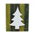13" Wood Tree on Green Washed Pallet Inspired Frame Christmas Wall Hanging - IMAGE 1
