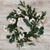 White Cotton Flowers with Foliage Spring Twig Wreath - 18" - Unlit - IMAGE 2