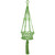 43" Green Lattice Pattern Macrame Hanging Planter Holder - IMAGE 1