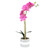 18.5" Potted Pink and Green Orchid Artificial Flower Plant - IMAGE 2