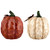 7.75" Be Joyful and Be Thankful Thanksgiving Pumpkin Decorations - Set of 2