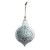 20" Silver and Green 'Merry Bright' Onion Christmas Wall Hanging Ornament - IMAGE 1