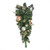 32" Green and Rose Gold Ball Ornament Pine Artificial Christmas Teardrop Swag - Unlit - IMAGE 2