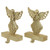 Set of 2 Gold Angel Glittered Christmas Stocking Holders 5.5" - IMAGE 4