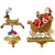Santa and Reindeer Glittered Christmas Stocking Holders - 9.5” - Gold - Set of 2 - IMAGE 5
