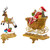 Santa and Reindeer Glittered Christmas Stocking Holders - 9.5” - Gold - Set of 2 - IMAGE 6