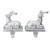 Set of 2 Silver Reindeer Christmas Stocking Holders 4.5" - IMAGE 1