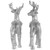 Set of 2 Silver Glitter Dusted Reindeer Christmas Figurines - IMAGE 4