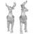 Set of 2 Silver Glitter Dusted Reindeer Christmas Figurines - IMAGE 6